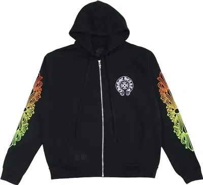 Pre-owned Chrome Hearts Circle Gradient Zip Hoodie - Authentic -new With Tags In Black