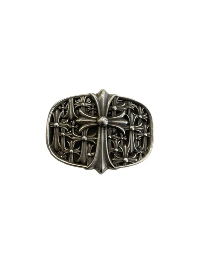Pre-owned Chrome Hearts Classic Cemetery Cross Buckle In Silver