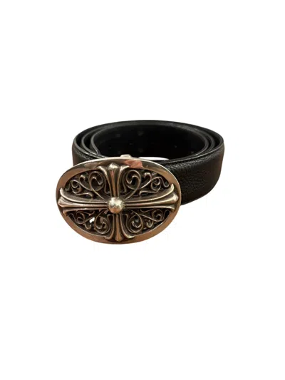 Pre-owned Chrome Hearts Classic Oval Belt Buckle In Black