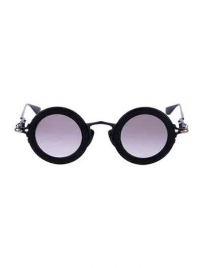 Pre-owned Chrome Hearts Cliticism Round Sunglasses In Black