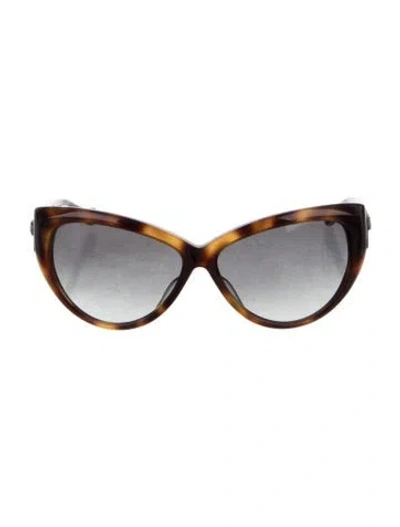 Pre-owned Chrome Hearts Club Sandwich Cat-eye Sunglasses In Brown