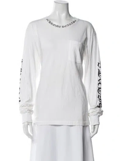 Pre-owned Chrome Hearts Collar Logo Graphic Print T-shirt In Neutrals