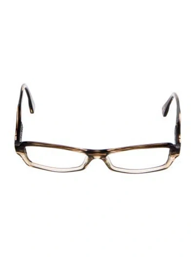 Pre-owned Chrome Hearts Cooze Square Eyeglasses In Brown
