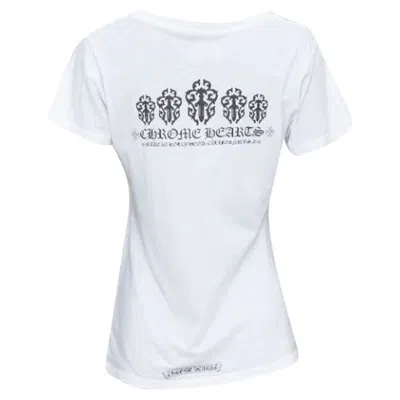 Chrome Hearts Cotton Logo Print U-neck Tshirt In White