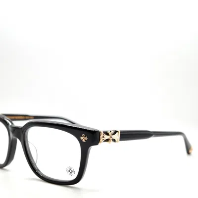 Pre-owned Chrome Hearts Cox Ucker Gold Plated Glasses In Black/gold