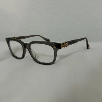 Pre-owned Chrome Hearts Cox Ucker Smoky Gray And Gold Glasses In Grey