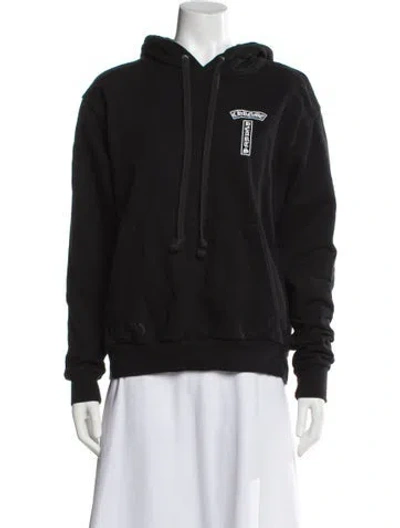 Pre-owned Chrome Hearts Crew Neck Long Sleeve Hoodie In Black