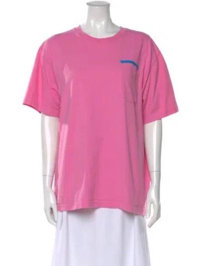 Pre-owned Chrome Hearts Crew Neck Short Sleeve T-shirt In Pink