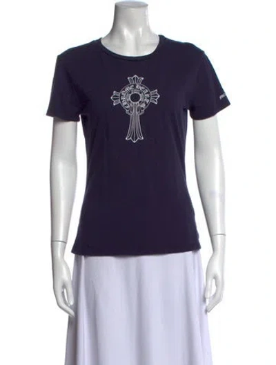Pre-owned Chrome Hearts Cross Baby Graphic Print T-shirt In Blue