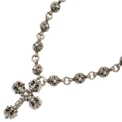 Pre-owned Chrome Hearts Cross Ball Chain Filigree Cross Necklace