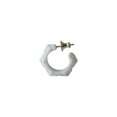 Chrome Hearts Cross Band Hoop Silicone Earring White