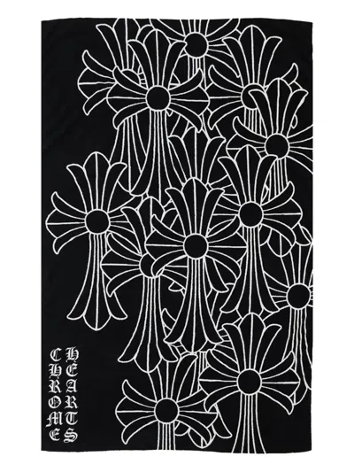 Chrome Hearts Cross Beach Towel In Black