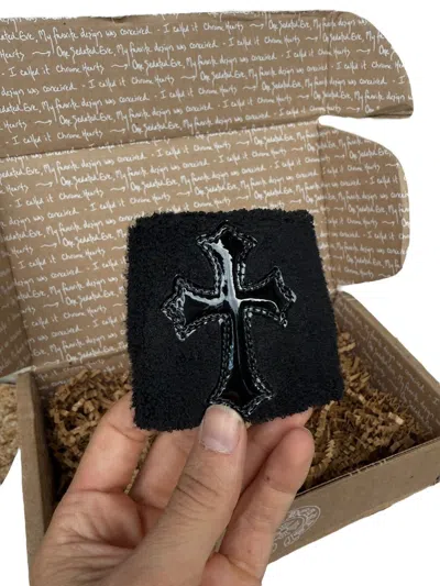Pre-owned Chrome Hearts Cross Bracelet In Black