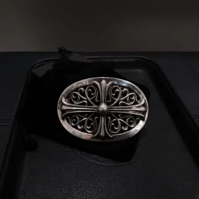 Chrome Hearts Cross-carved Belt Buckle In Black