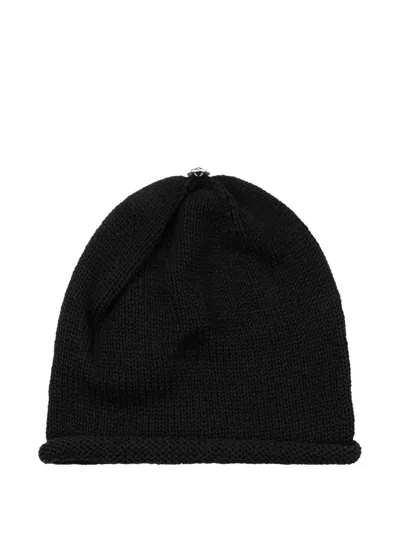 Chrome Hearts Cross Cashmere Beanie In Black