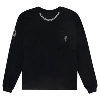 Pre-owned Chrome Hearts Cross Cotton Long-sleeve T-shirt In Black