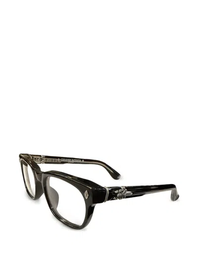 Chrome Hearts Cross-detail Glasses In Brown