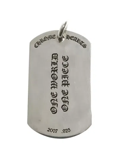 Chrome Hearts Cross Dog Tag Pendant In Silver