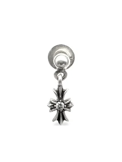Chrome Hearts Cross Drop Earring In Gray