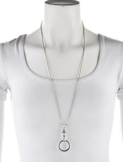 Pre-owned Chrome Hearts Cross Eyewear Loop Pendant Necklace, 30" In Multi