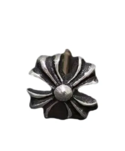 Chrome Hearts Cross Flower Single Earring In Gold