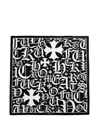 Chrome Hearts Cross Logo Scarf In Black