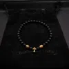Chrome Hearts Cross Obsidian Bracelet In Black