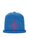 Chrome Hearts Cross-patch Beanie In Blue