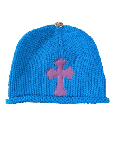 Chrome Hearts Cross-patch Beanie In Blue