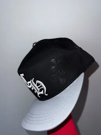 Pre-owned Chrome Hearts Cross Patch Hat In Black