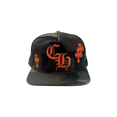 Pre-owned Chrome Hearts Cross Patch Hat 'camo/orange' In Multi-color