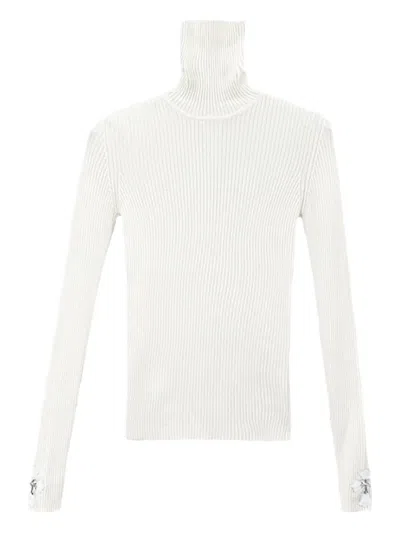 Chrome Hearts Cross-patch Roll-neck Sweater In White