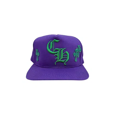 Pre-owned Chrome Hearts Cross Patch Trucker Hat 'purple/green'