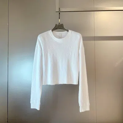 Chrome Hearts Cross Pattern Short Sweatshirt In White