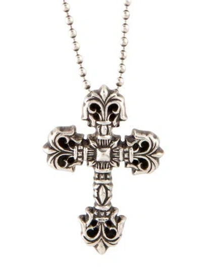 Pre-owned Chrome Hearts Cross Pendant Necklace, 32" In Multi
