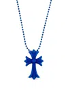 Chrome Hearts Cross Pendant Necklace In Blue
