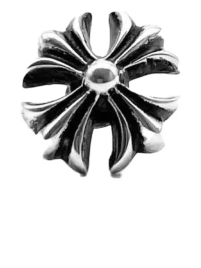 Chrome Hearts Cross Plus Earring Stud In Metallic