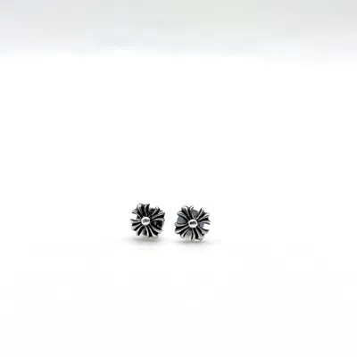 Pre-owned Chrome Hearts Cross Plus Earrings For A Pair In Silver