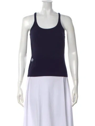 Pre-owned Chrome Hearts Cross Scoop Neck Top In Black