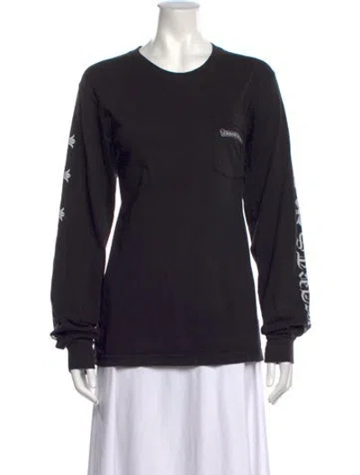 Pre-owned Chrome Hearts Cross Scroll Logo Graphic Print T-shirt In Black