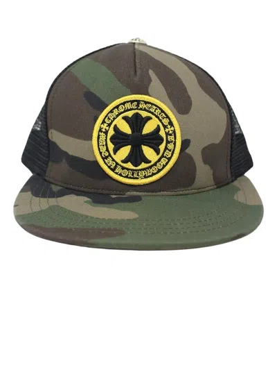 Chrome Hearts Cross Seal Stamp Trucker Hat In Green