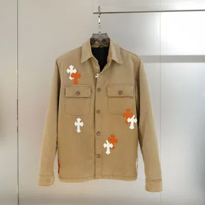 Chrome Hearts Cross Shirt Jacket In Brown