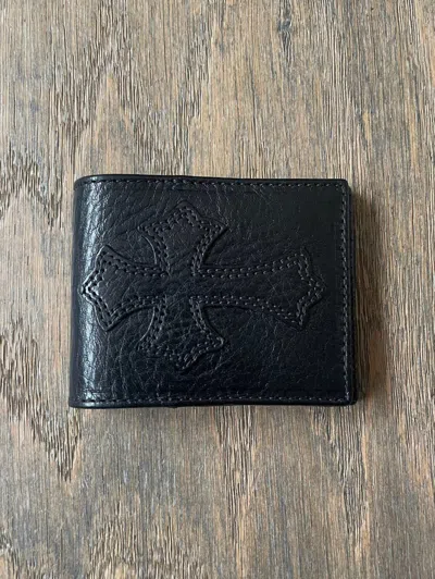 Pre-owned Chrome Hearts Cross Wallet In Black
