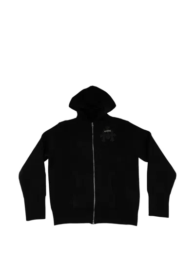 Chrome Hearts Cross-patch Zip-up Hoodie In Black