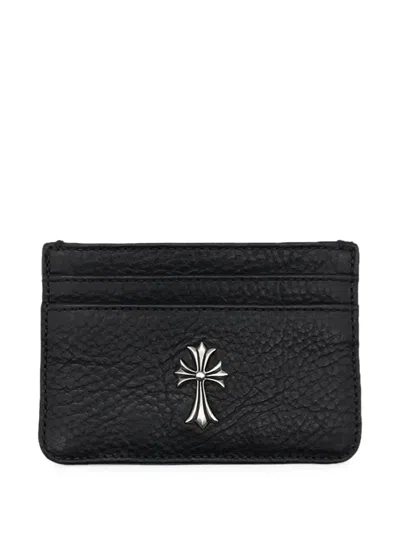 Chrome Hearts Cross-plaque Leather Cardholder In Black