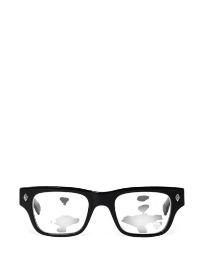 Chrome Hearts Crypdic Rectangle-frame Glasses In Black