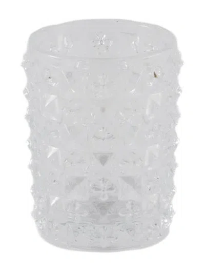 Pre-owned Chrome Hearts Crystal Candleholder In Transparent