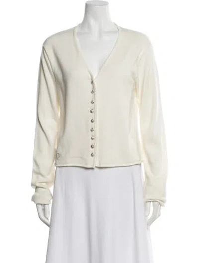 Pre-owned Chrome Hearts Crystal Cross Cashmere Sweater In Neutral