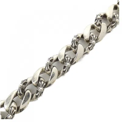 Pre-owned Chrome Hearts Cuban Link Bracelet In Silver