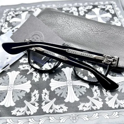 Pre-owned Chrome Hearts Cuntvoluted Black/silver Glasses